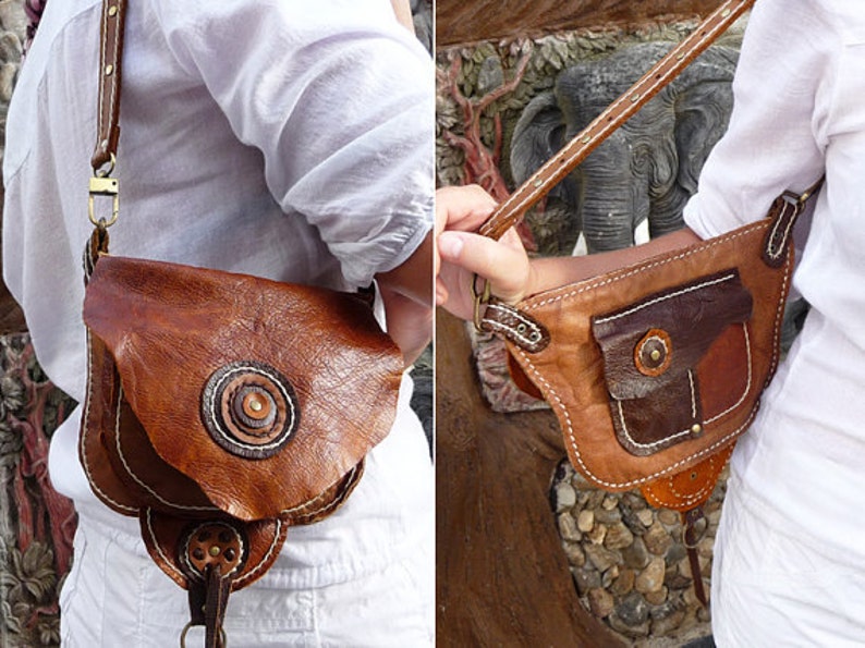 leather hip purse belt