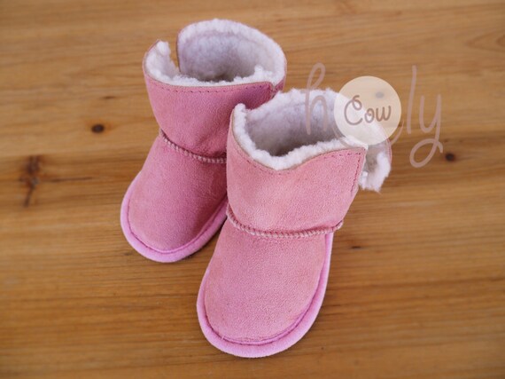 Mädchen Bärchen rosa Handgemachte Baby Schuhe 