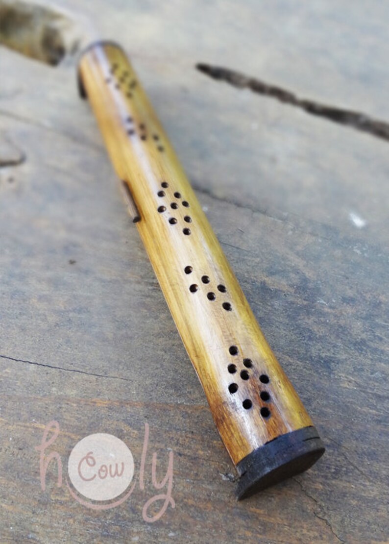 Hand Carved Bamboo Incense Box And Burner, Incense Box, Wooden Incense Box, Bamboo Incense Box, Rustic Incense Box, Incense Burner, Incense image 8