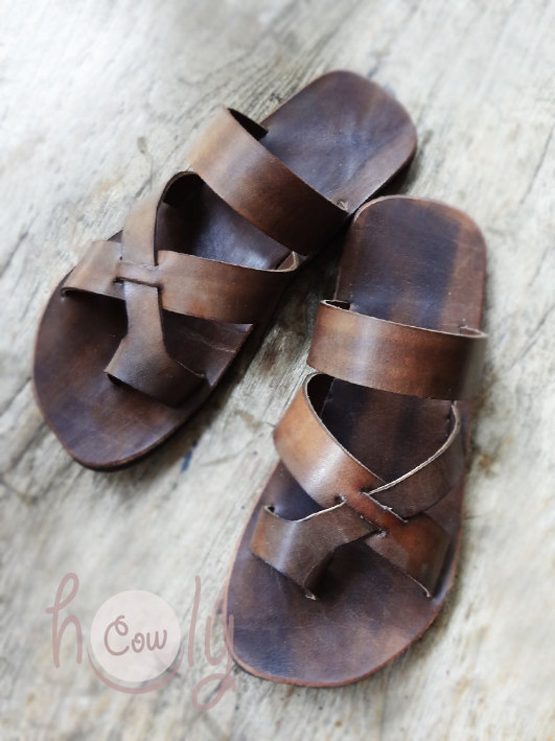 brown leather sandals size 7