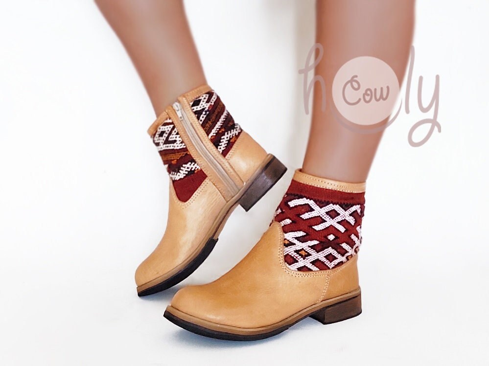 Botas tribales tobillo Etsy