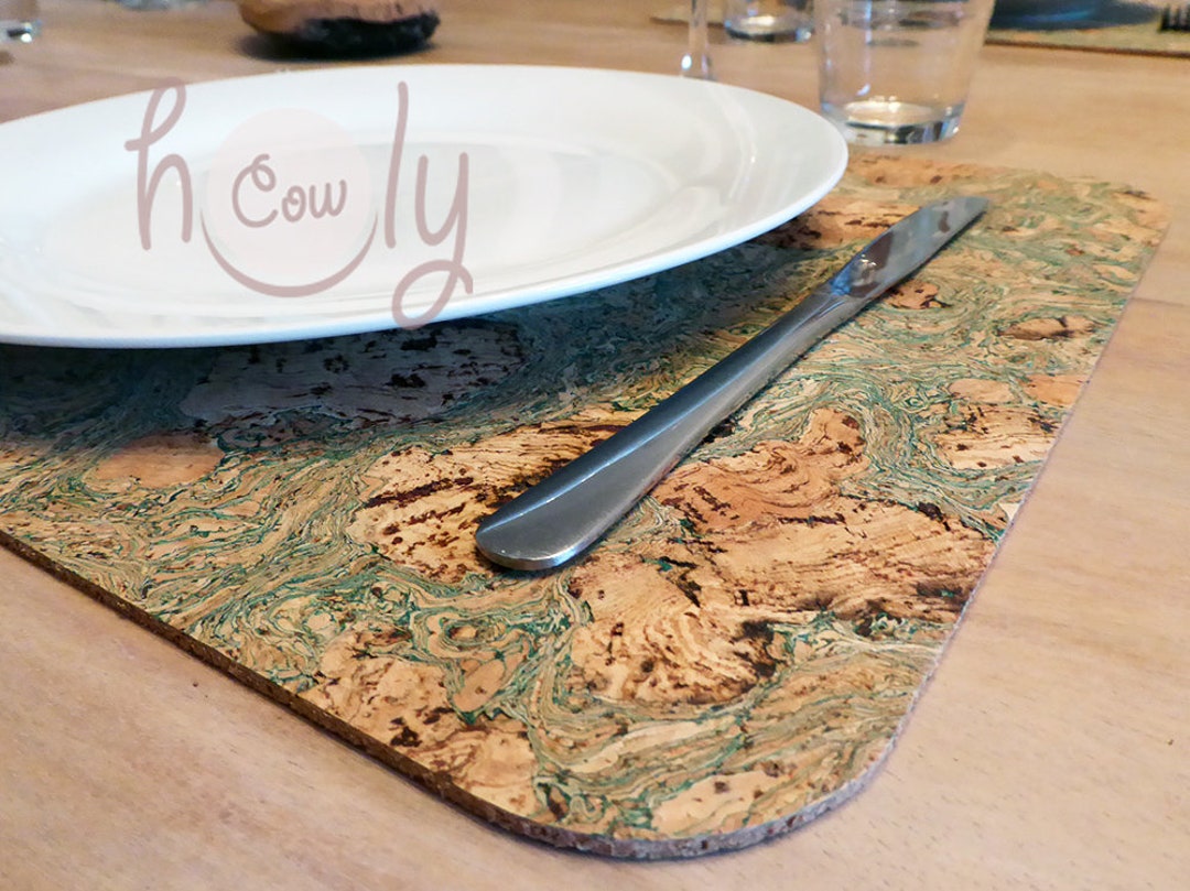 Natural Eco Friendly Large Cork Placemat 40cm X 30cm, Natural Placemat