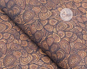 Natural Portuguese Vegan Cork Fabric Sheets With Geometric Patterns 68 x 50cm or 138 x 100cm, Vegan Leather Alternative, FREE SHIPPING