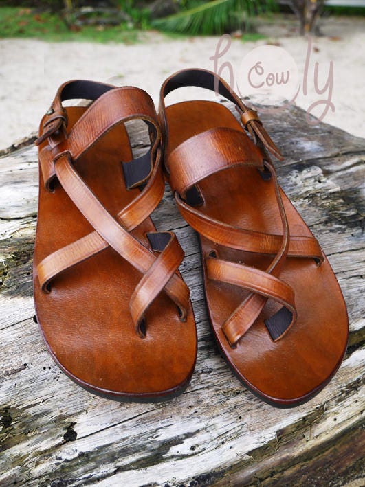 brown leather sandals size 7