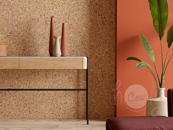 Eco Friendly Sustainable Hypoallergenic Decorative Natural Cork Wall Tiles  5mm Thick With A Simple Peel Back Self Adhesive, FREE SHIPPING 