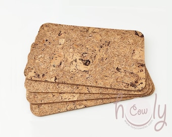 Tovagliette in sughero naturale ecologiche piccole 30 cm x 20 cm, tovagliette naturali, tovagliette rustiche, tovaglietta in sughero, tovaglietta ecologica, SPEDIZIONE GRATUITA