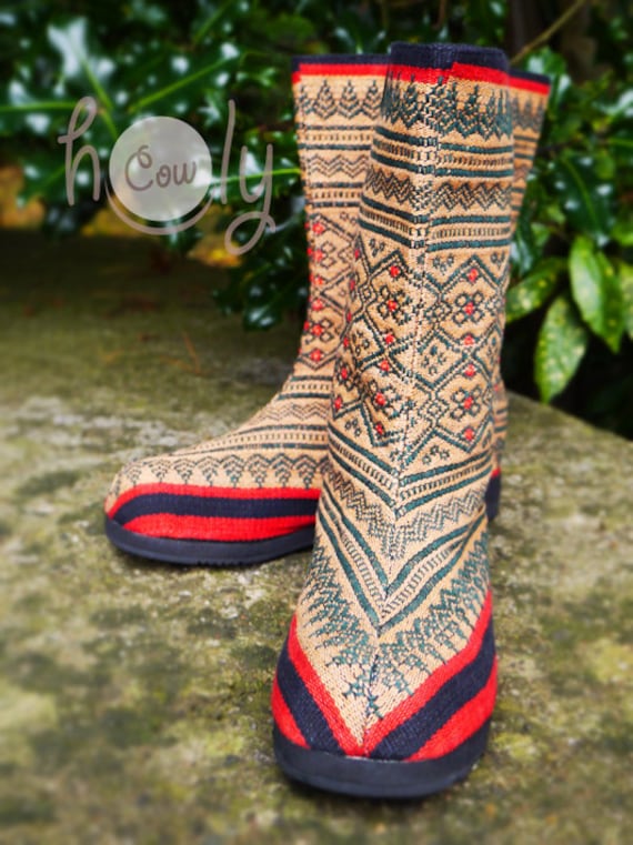 Botas veganas tribales de mujer botas de mujer botas | Etsy México