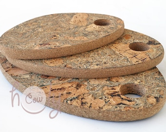 Agarraderas de corcho gruesas y ecológicas, naturales y ecológicas, almohadillas de corcho gruesas, soportes para platos calientes, soportes para platos calientes, agarraderas de corcho, envío gratis