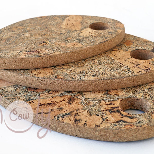 Natural Eco Friendly Thick Cork Hot Pot Holders, Thick Cork Hot Pads, Hot Dish Holders, Hot Plate Holders, Cork Pot Holders, FREE SHIPPING