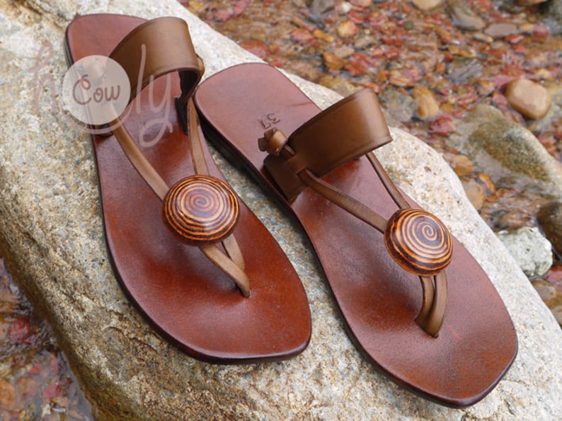Handmade Leather Sandals Brown Leather Sandals Womens - Etsy