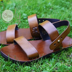 Womens Handmade Brown Leather Sandals, Womens Sandals, Womens Leather ...