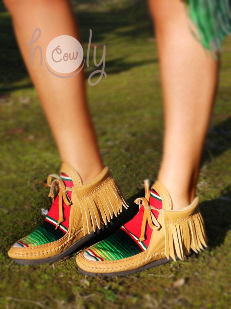 Moccasins, Serape Moccasins, Womens Moccasins, Leather Moccasins Moccasins, Serape Moccasins, Womens Moccasins, Leather Moccasins