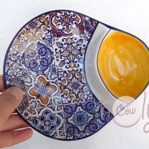 Handmade Ceramic Portuguese Tiles Olive Dish
