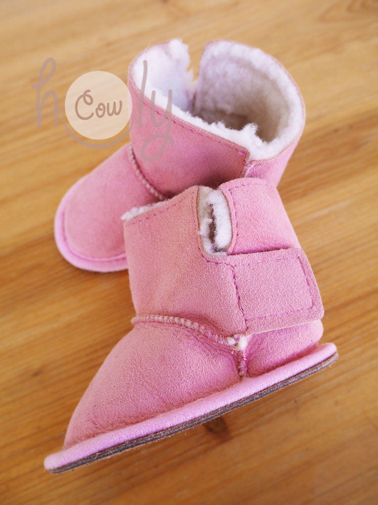 Handmade Sheepskin Baby Boots Pink Baby Boots Toddler Boots Etsy