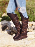 Knee High Brown Leather Boots, Knee High Womens Boots, Knee High Leather Boots, Renaissance Boots, Viking Boots, Cosplay Boots, Pirate Boots product logo