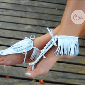 White Barefoot Leather Sandals, Leather Sandals, Handmade Sandals, Womens Sandals, Mens Sandals, Barefoot Sandals, White Leather Sandals