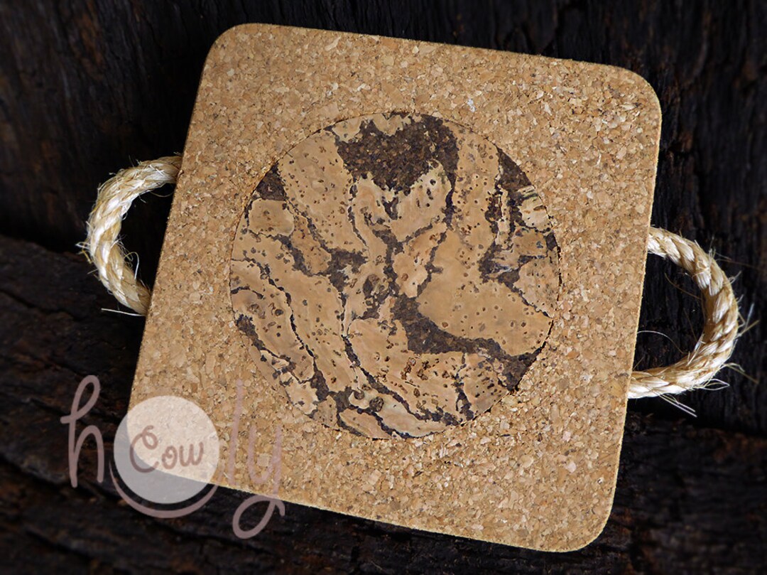 Handmade Natural Eco Friendly Cork Hot Pot Holder, Hot Dish Holder, Hot
