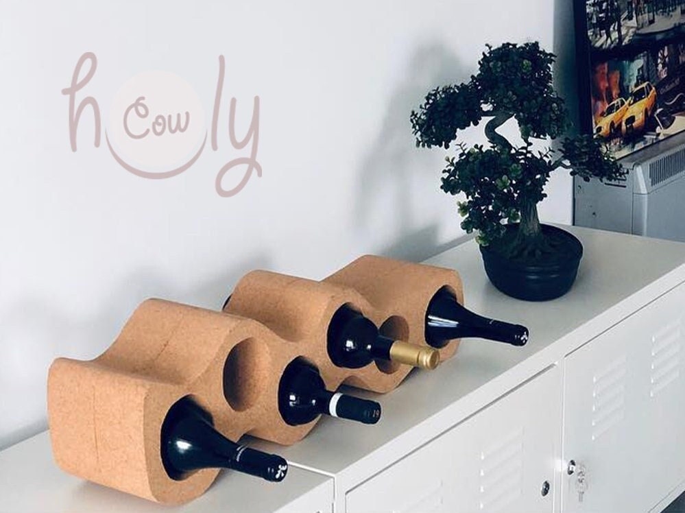 Handmade Large Brown Eco Friendly Natural Cork Wine Rack Eco Wine