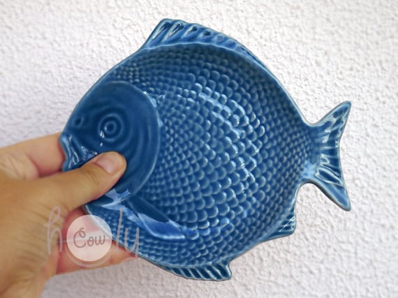 Blue And White Ceramic Fish Plate,, Steamed Fish Plate, Handmade