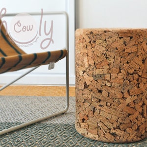 Handmade Eco Friendly Cork Stool Or Side Table Made From Recycled Cork Stoppers, Eco Friendly Table, Eco Friendly Stool, FREE SHIPPING