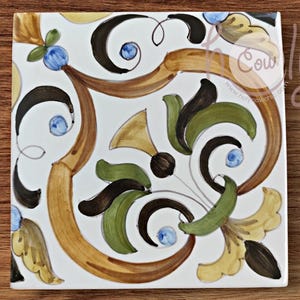 Decorative Hand Painted Traditional Portuguese Ceramic Tiles, FREE SHIPPING