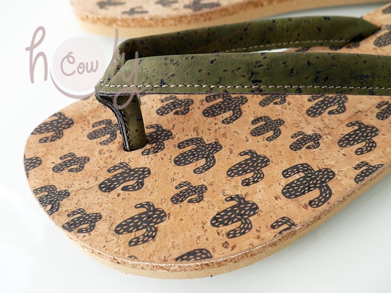 Handgemachte ko Vegan Kaktus Flip Flops aus Kork, Vegan Flip Flops, Kaktus  Kork Sandalen, Vegan Sandalen, ko Flip Flops, Kaktus Flip Flops - Etsy.de