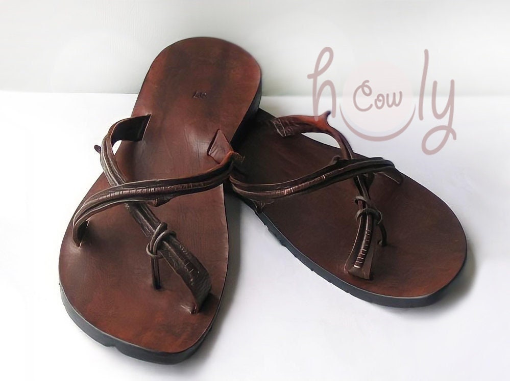Handmade Brown Leather Sandals, Men's Sandals, Women's Sandals, Men's Leather Sandals, Leather Sandals Women, Roman Sandals, Hippie Sandals