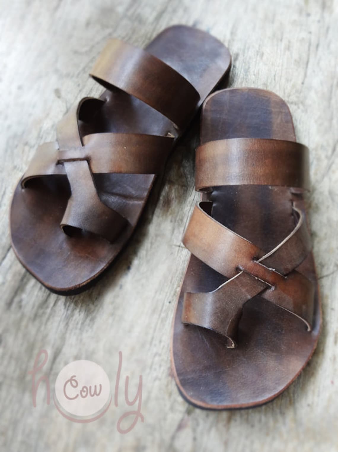 brown leather sandals size 7