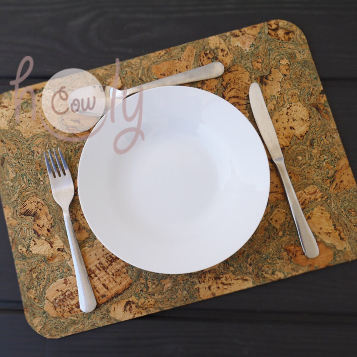 Natural Eco Friendly Large Green Cork Placemats 40cm X 30cm, Natural Placemats, Rustic Placemats, Cork Placemat, Eco Placemat, FREE SHIPPING - Etsy