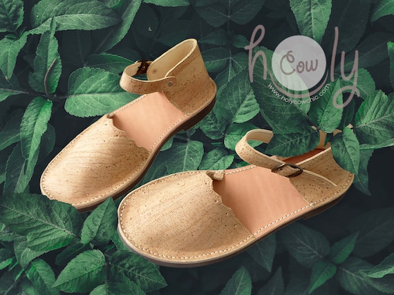 Handgemaakte eco vriendelijke sandalen gemaakt van kurk eco sandalen kurk sandalen eco schoenen eco vriendelijke sandalen damessandalen rustieke sandalen Etsy Nederland