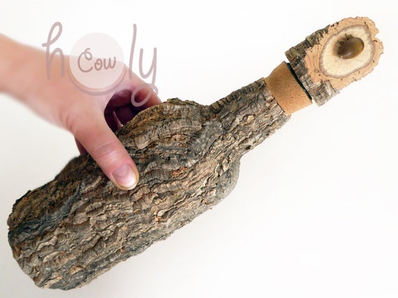 コルク樹皮で覆われたボトル、素朴で環境に優しい装飾 - Etsy 日本