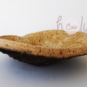 Eco-vriendelijke en 100% natuurlijke kurkschorskom, kurkkom, rustieke kom, natuurlijke kom, decoratieve kom, rustieke fruitschaal, milieuvriendelijke kom
