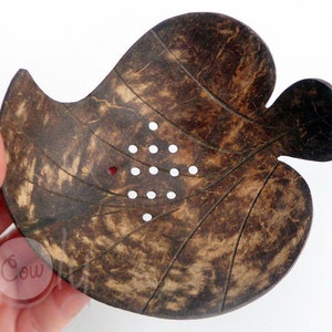 Coconut Shell Leaf Soap Dish, Leaf Soap Dish, Soap Dish, Wooden Soap Dish, Narural Soap Dish, Wooden Soap Holder, Soap Holder, Soap