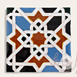 Decorative Hand Painted Traditional Portuguese Ceramic Relief Tiles, FREE SHIPPING