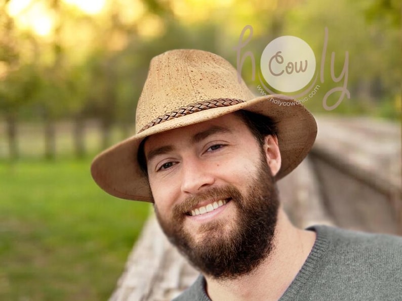 Chapeau écologique fait main en liège, chapeau végétalien, chapeau en liège, chapeau écologique, chapeau femme, chapeau pour homme, chapeau de cowboy, chapeau rustique, chapeau western image 3
