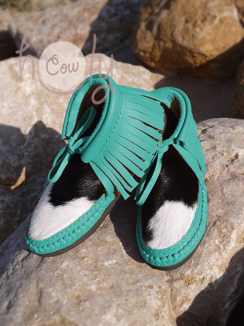 moccasins turquoise