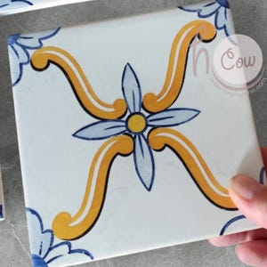 Decorative Hand Painted Traditional Portuguese Ceramic Tiles, FREE SHIPPING