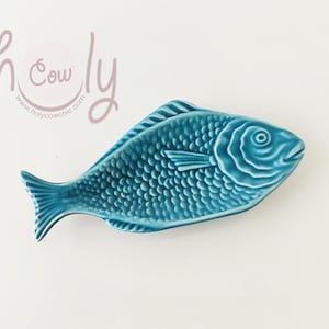 Handmade Small Ceramic Fish Dish, Fish Plate, Ceramic Fish Plate, Fish Bowl, Small Ceramic Dish, Fish Ceramics, Fish, Blue Ceramic Plate