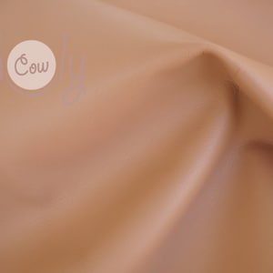 Vera pelle di mucca conciata al vegetale pieno fiore 12 pollici x 12 pollici con uno spessore di 1,2 mm, pelle beige, pelle, pezzo in pelle marrone