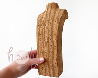 Beautiful Unique Handmade Necklace Stand/Display Made From Solid Eco Friendly Natural Sustainable Cork, FREE SHIPPING
