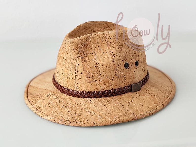 Chapeau écologique fait main en liège, chapeau végétalien, chapeau en liège, chapeau écologique, chapeau femme, chapeau pour homme, chapeau de cowboy, chapeau rustique, chapeau western image 2