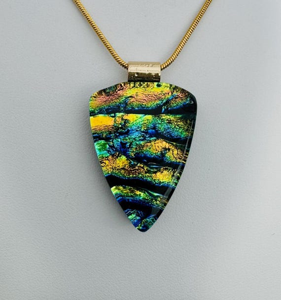 Dichroic Fused Glass Pendant