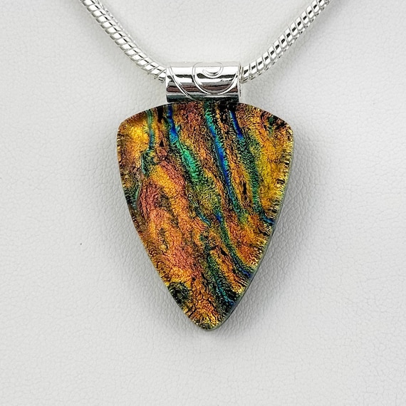 Dichroic Fused Glass Pendant