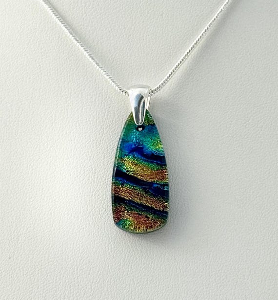 Dichroic Fused Glass Pendant