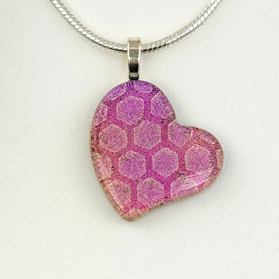 Dichroic Glass Heart Pendant