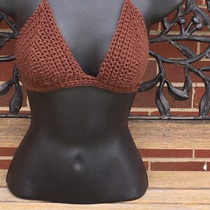 Brown Crochet Cotton Hippie Halter image 4