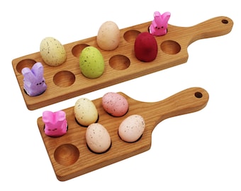 Egg Board - 6 and 12 Egg Tray -  Crafted From Cherry Hardwood