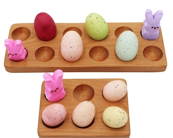 Egg Board - 6 and 12 Egg Tray-  Crafted From Cherry Hardwood