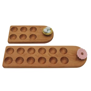 Egg Board For  Nora Fleming Minis - 6 and 12 Egg Board -  Crafted From Cherry Hardwood