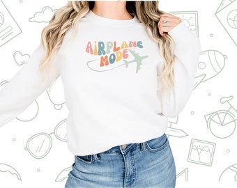 Airplane Mode Sweatshirt | Retro Travel Shirt, Vacation Group